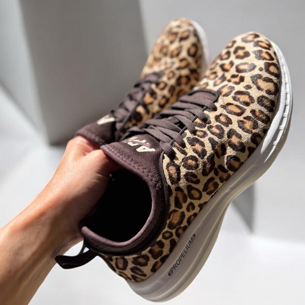 APL Women’s Leopard Print Athletic Sneakers - Black & Brown